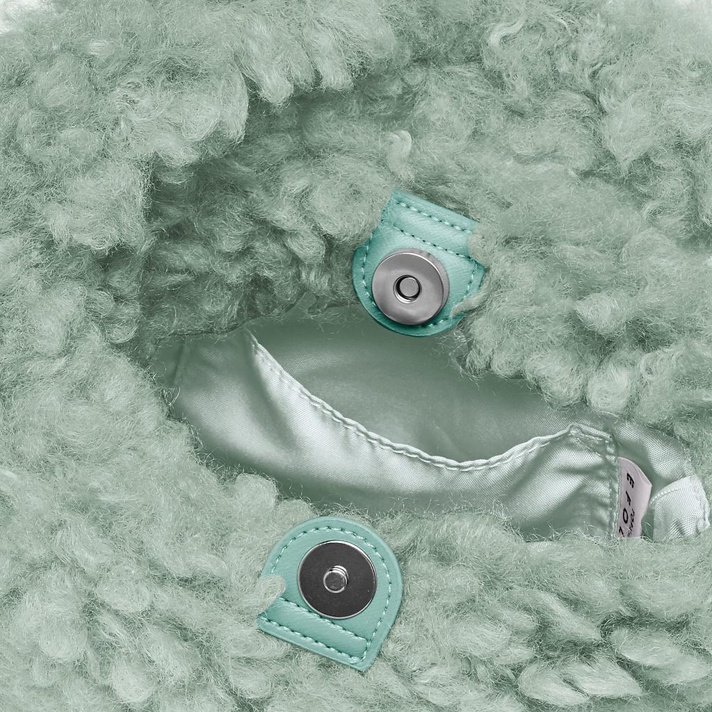 [TOPKAPI] Women's Fluffy Faux Fur Mini Bag, 503251001122, Mint Green, Free Size