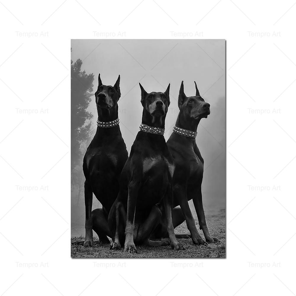 Fashion Star Dog Leopard Magazine Poster Black White Nordic Wall Art Pictures Canvas Painting Prints Living Room Home Decoration