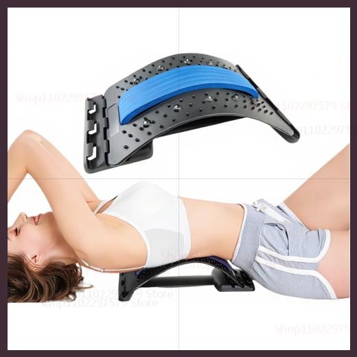 

Back Stretcher Lower Back Pain Relief Device 4 Level Back Cracker Lumbar Massager Lumbar Support Spine Board for Herniated Disc синій