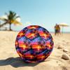 1 Stück Strand Sonnenuntergang Szene Langlebig Größe 5 Fußball Professioneller Spiel-Trainingsfußball Indoor & Outdoor Sportball p60197