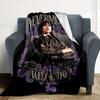 1pc Wednesday Outdoor Blanket Lightweight Flannel, Soft & Warm, All-Season Use for Sofa, Outdoor, Camping, Living Room, Office100