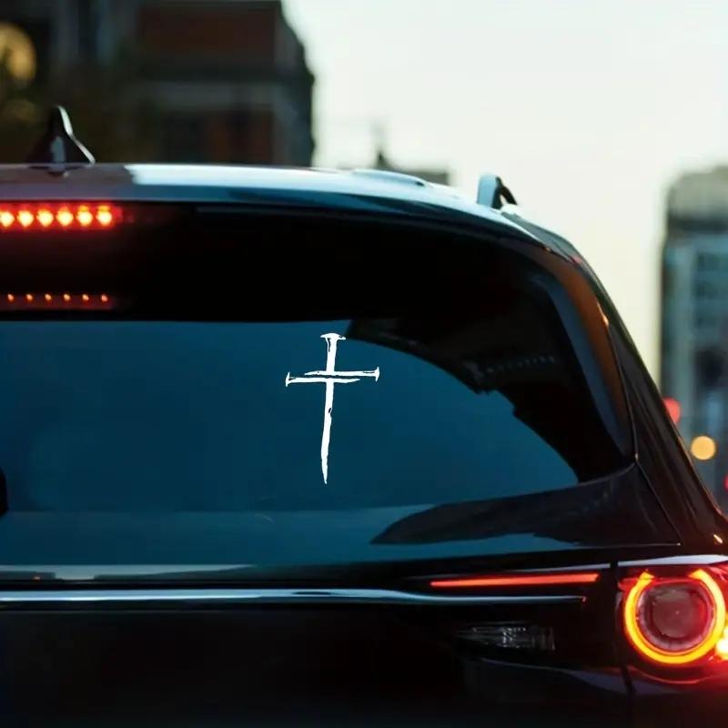 XDS19#12.5x20cm Calcomanías de espada cruzada, calcomanías de vinilo resistentes a la intemperie para ventanas, parachoques, computadora portátil, manualidades - Calcomanías para vehículos de material PVC