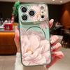 Pink Peony Flowers Case For iPhone 17 Pro Max Funda iPhone 16 15 14 13 Pro Max Magnetic For Magsafe Hybrid Slim Matte Cover