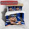 3pcs Duvet Cover Set (1*Duvet Cover + 2*Pillowcase, Without Core), Custom Name Football Club Internazionale Pattern Bedding Set, Home Bedroom Decor Gi