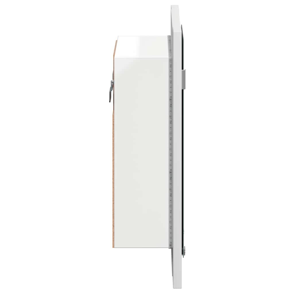 LED Bathroom Mirror Cabinet White 40 X 12 X 45 Cm Acrylic