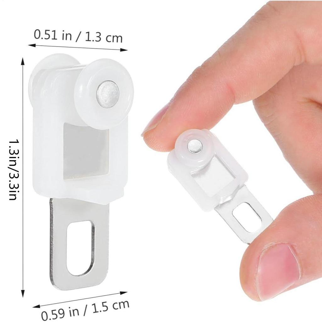 50 Pieces Curtains Track Rollers Silent Smoothing Rust Resistant Shower Curtains Track Gliders For Kitchen Home Bathroom Bedroom