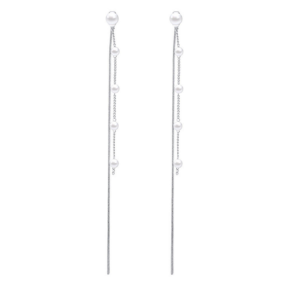 1 Stück Retro Gold Silber Farbe Lange Hängende Ohrringe Für Damen Metall Quaste Ethnisch Hängende Ohrringe Hip Hop Street Schmuck Zubehör