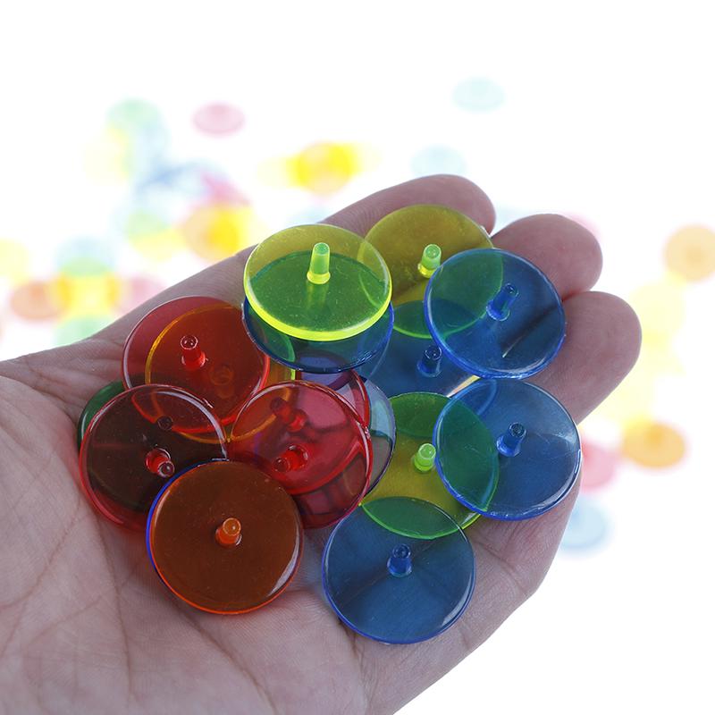 100X Marcator de poziție a mingii de golf din plastic rotund plat, markere multicolore