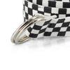 Belt with Ring Buckle Soft Canvas Plaid Rainbow Pattern Belt for Wedding