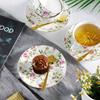 European Coffee Cup Set Female Small Luxury Household Simple Elegant Lovely Small Fresh Ceramic Flower Tea Cup