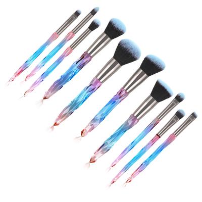 10pcs Makeup Brushes Set Professional Fan Shaped Blending Blush Foundation Powder Cosmetic Brushes Cosmetics Tool