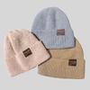 Women's Winter Fleece-Lined Woolen Knitted Hat - Warm & Stylish