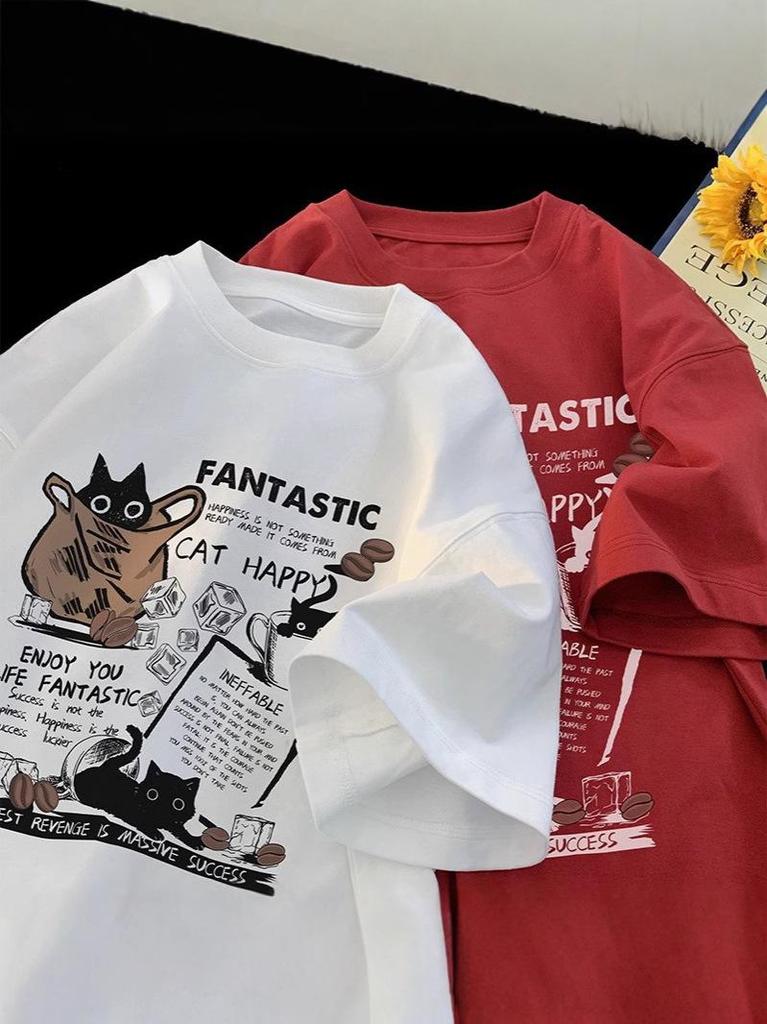 Men's 2025 Trendy American Style Loose Fit Heavyweight Half Sleeve T-shirt