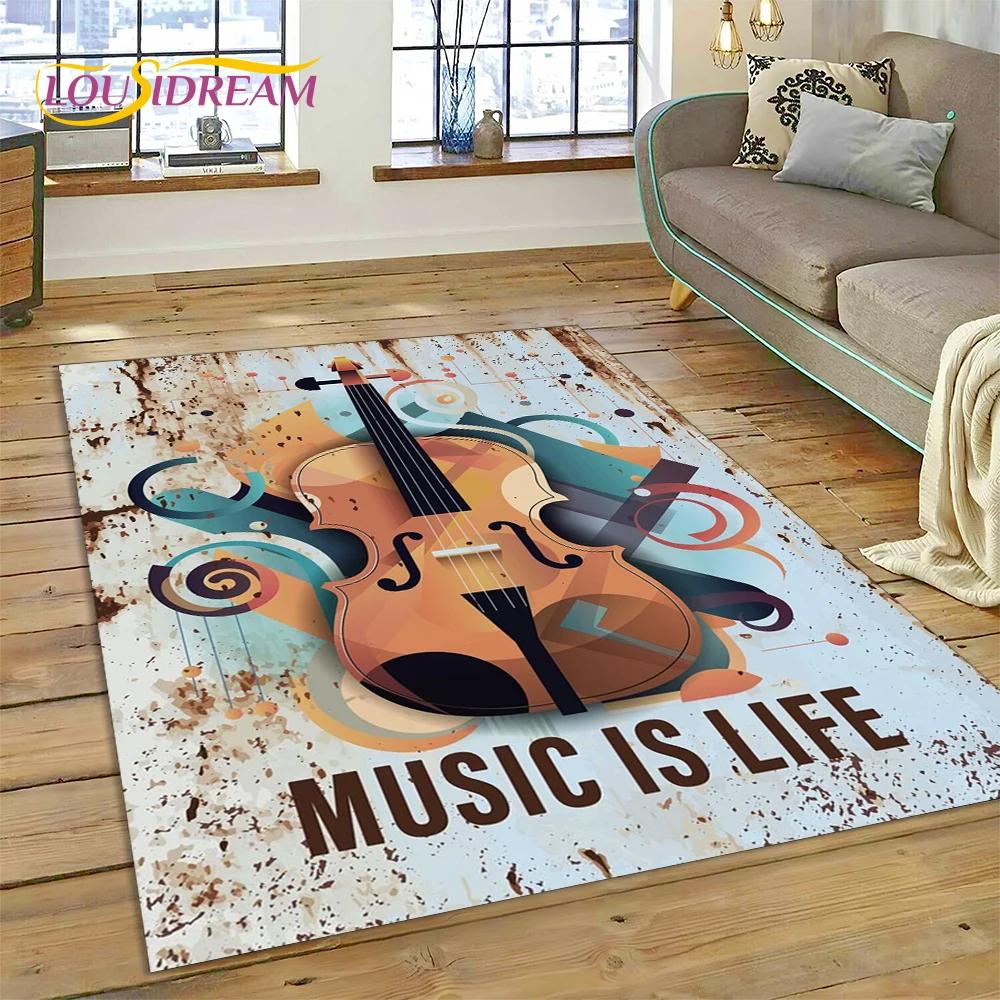 Dream skrzypce wiolonczela Instrument muzyczny dywan dywan dla domu salon sypialnia Sofa wycieraczka wystrój, dywanik dla dzieci antypoślizgowa mata podłogowa