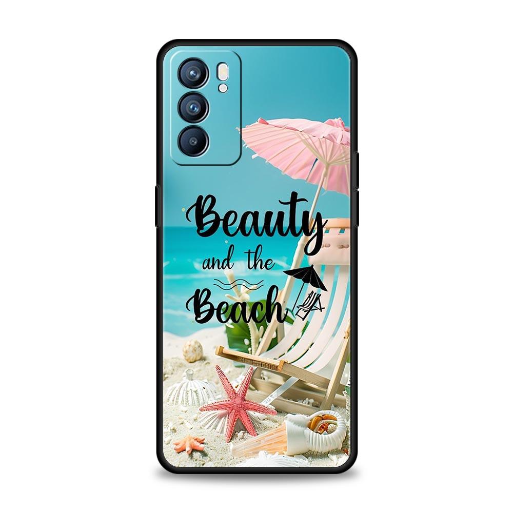Summer Beach Phone Case For Oppo Reno 13 12 11 10 7 F Find X5 X6 A98 A80 A79 A78 A57 A54 A31 A17 Pro 5G Soft TPU Cover Funda Bag