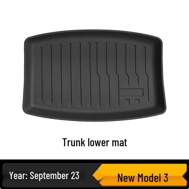 Tesla Model Y/3 TPE Front & Rear Trunk Mats and Foot Pad