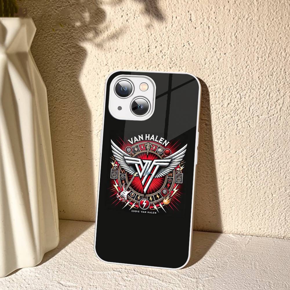 

E-Eddie Van H-Halen Singer Tempered Glass For Iphone 14 13 12 11 Pro Mini XS MAX 14Plus X XS XR Cover iphone 14 pro