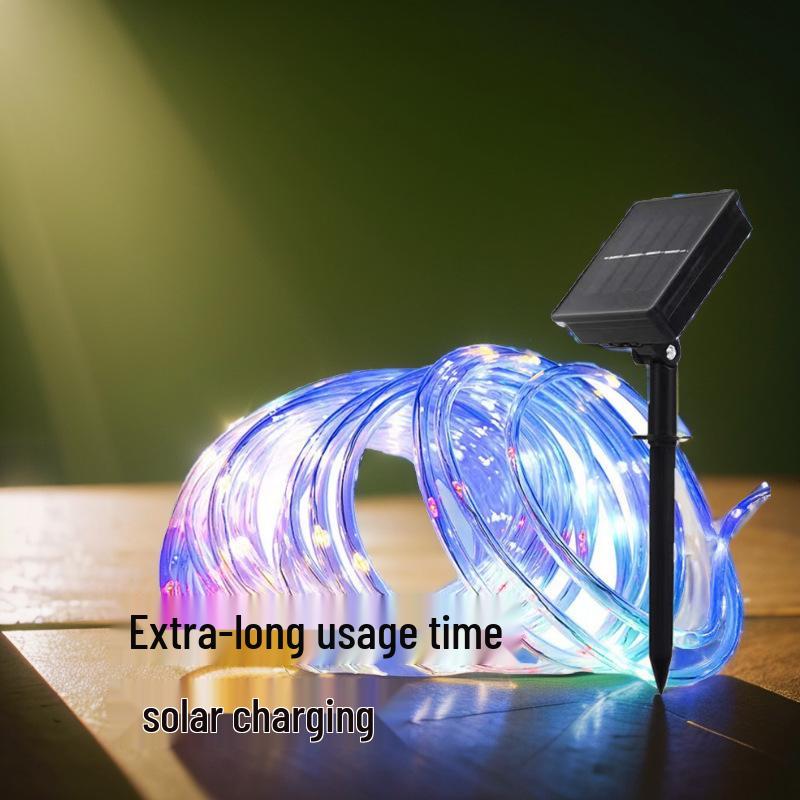 

Светодиодные солнечные трубчатые огни - Радужная медная гирлянда для наружного украшения 3m, 30 LEDs, Battery-Powered