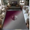 Burnley Football Print Crystal Velvet Rug, Comfortable Water Absorbent Non Slip Indoor Floor Carpet