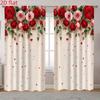 2 Pcs Rose wall print curtains,suitable for bedroom,living room kitchen decoration,home decoration,window decoration curtain