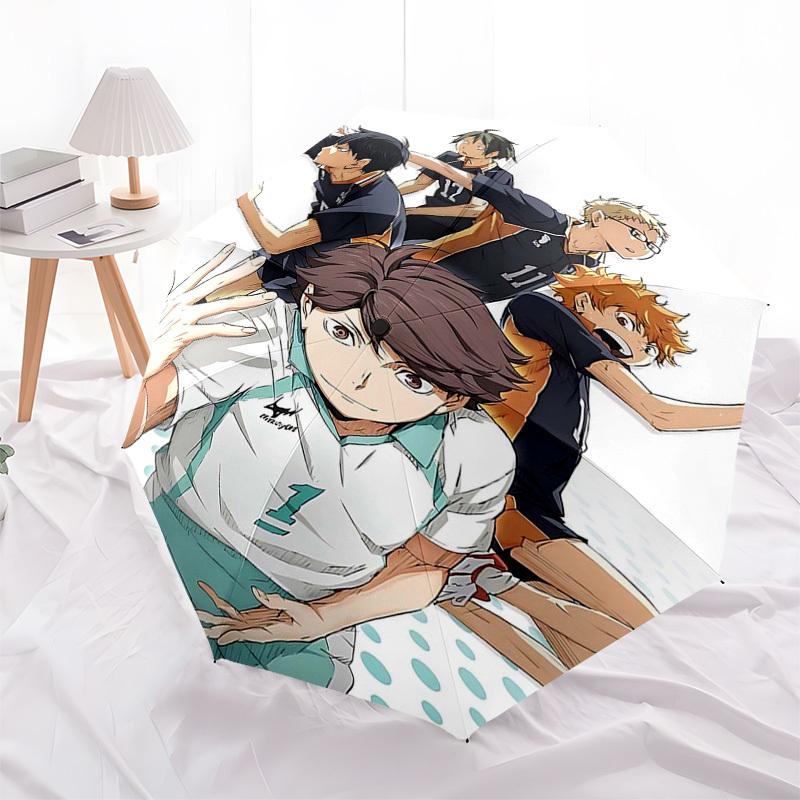 

1pc Haikyuu!! Kuroo Tetsurou Umbrella Automatic Opening & Closing, Portable 3-Fold Design, 8-Bone Iron Frame, Outdoor Umbrella, Perfect Gift for Fans,