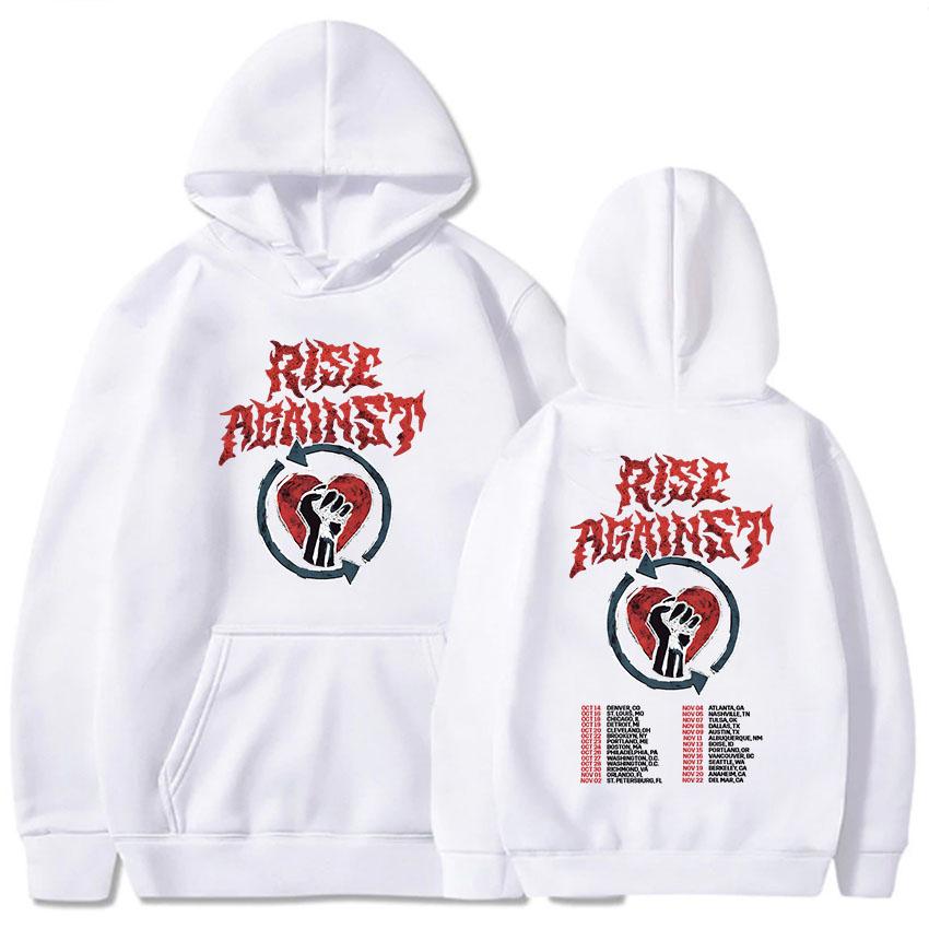 Rise Against Tour Hoodies Men Women Moletom Casual Unisex Streetwear Graphic Heavy Mental Fashion Sweatshirts