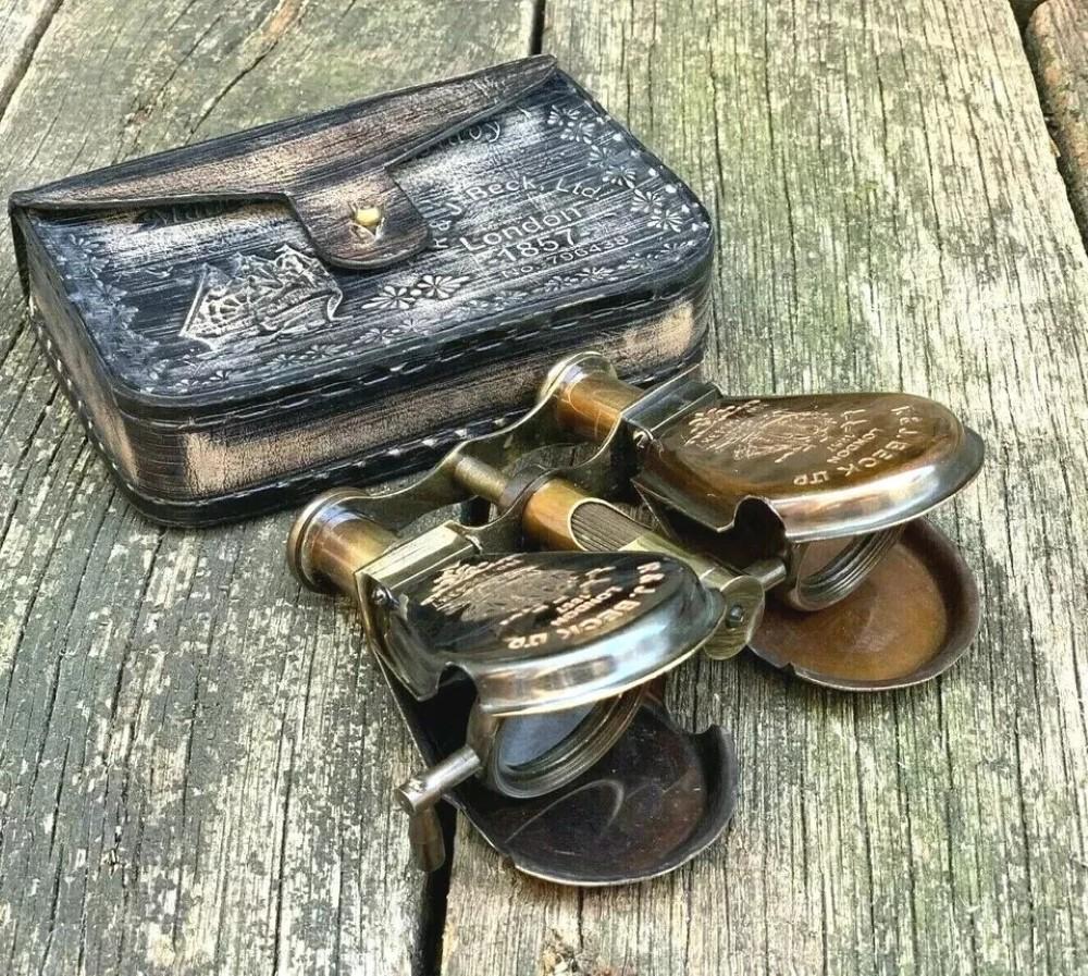 

Вінтажний бінокль складний монокль телескоп підзорна труба латунь антична обробка M аеро