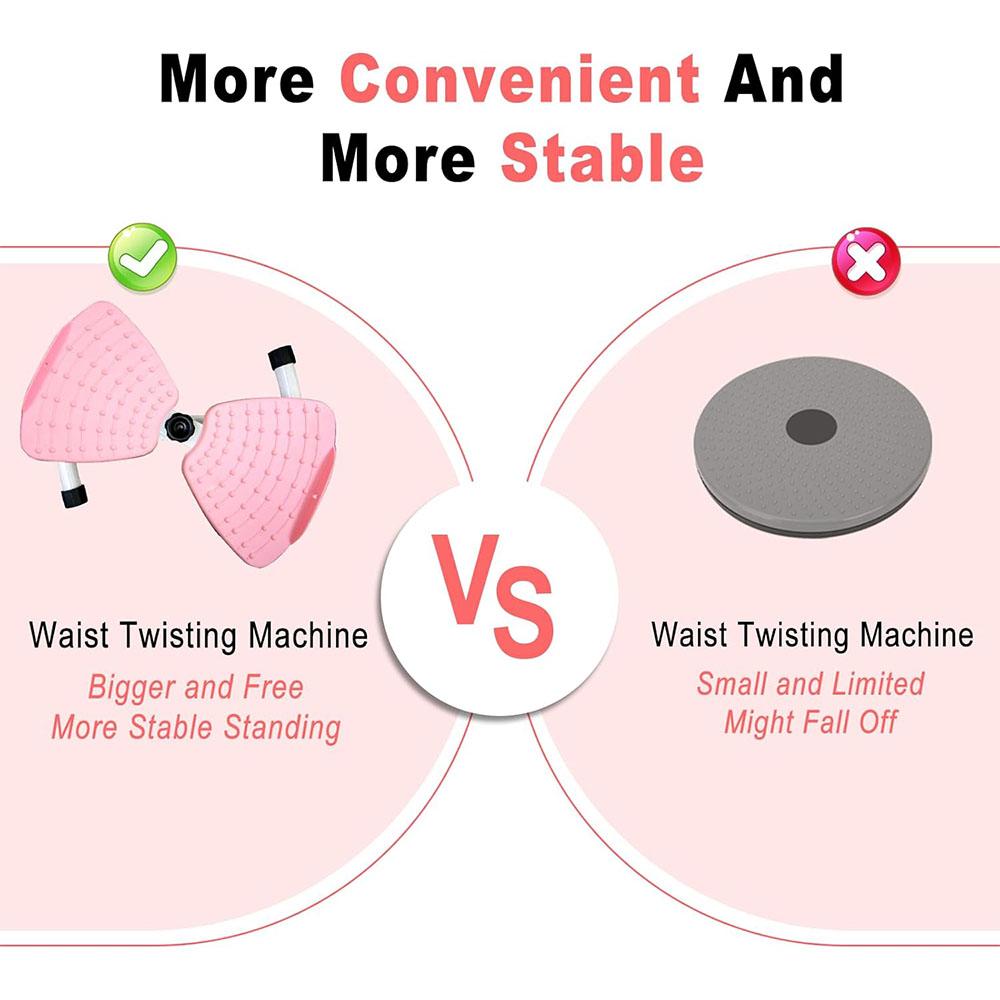 Waist Twist Workout Machine, Ab Machine Weight for Slim Waist and Core Ab Exercise Foot Massage and Weight Loss, Noiseless Home Gym Exercise Equipment