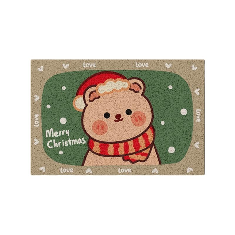 Christmas Bathroom Floor Mat NonSlip Low Maintenance Shower Door Mat for Bathroom Entryway Kitchen Floor Use