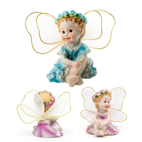 4 sztuk/zestaw Fairy Garden kwiat do składania anioły Ornament miniaturowy wystrój figurki z żywicy
