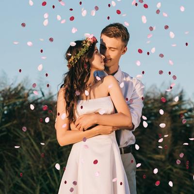 200 Pcs Flower Petals Artificial Rose Petals Mixed Colors for Wedding Aisle Dinner Table Centerpiece Party Confetti Bridal Shower Romantic Night Decor