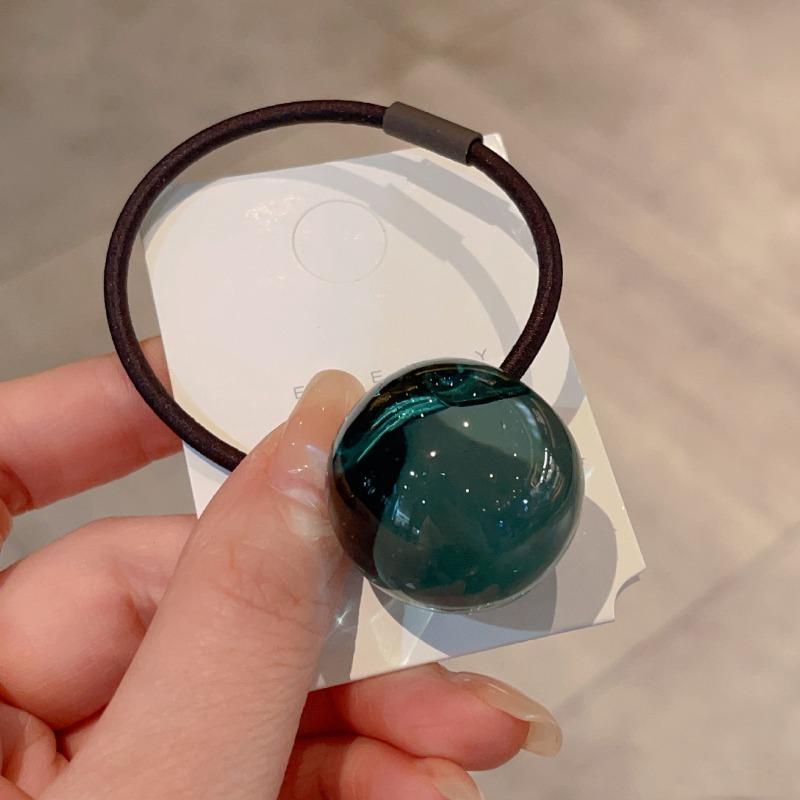 O pereche de elastice noi colorate, luminoase și transparente, cu bile, pentru coadă de cal, elastice cu elasticitate ridicată și benzi de cauciuc