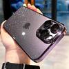 Sparkling Glitter Phone Case for iPhone 16 15 14 Pro Max, Luxury Electroplated Mirror Cover with Transparent TPU Bumper Shockproof