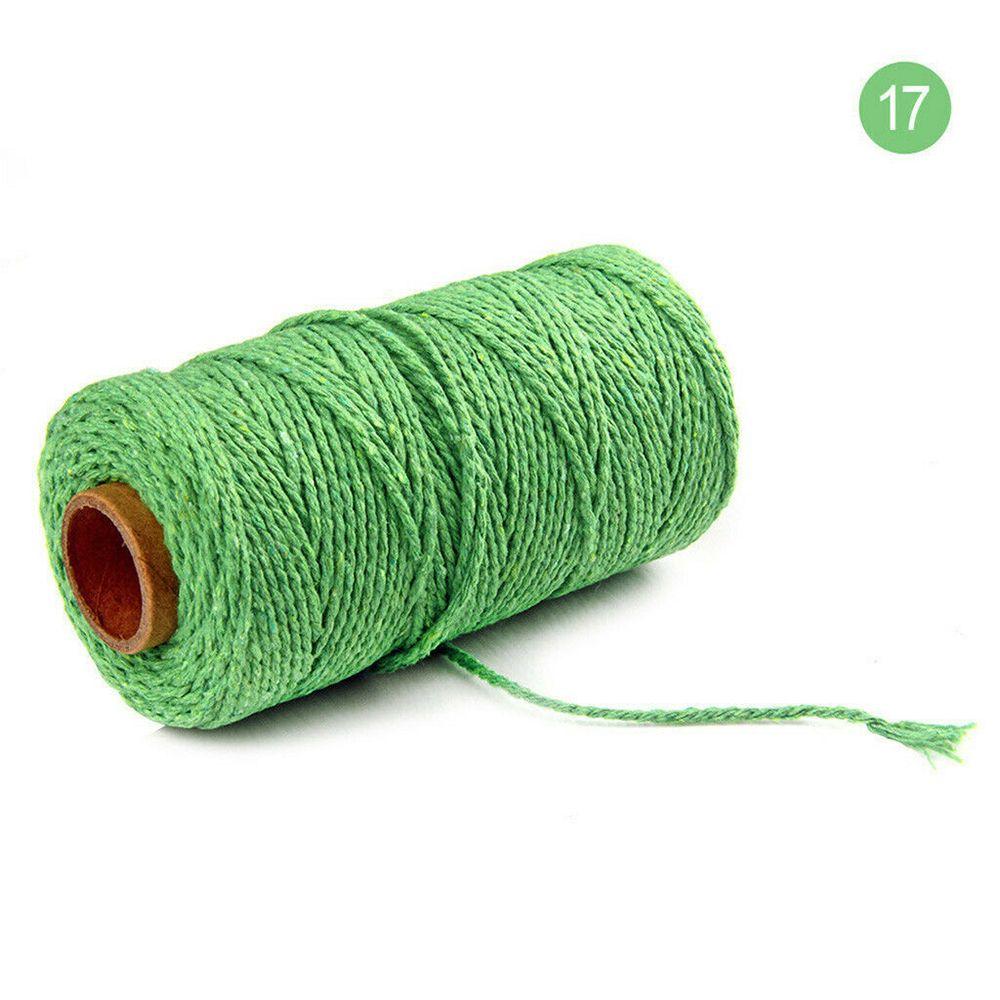 2 Mm Multicolor Macrame Artisan DIY Linen String Twisted Cord Cotton Rope Home Textiles