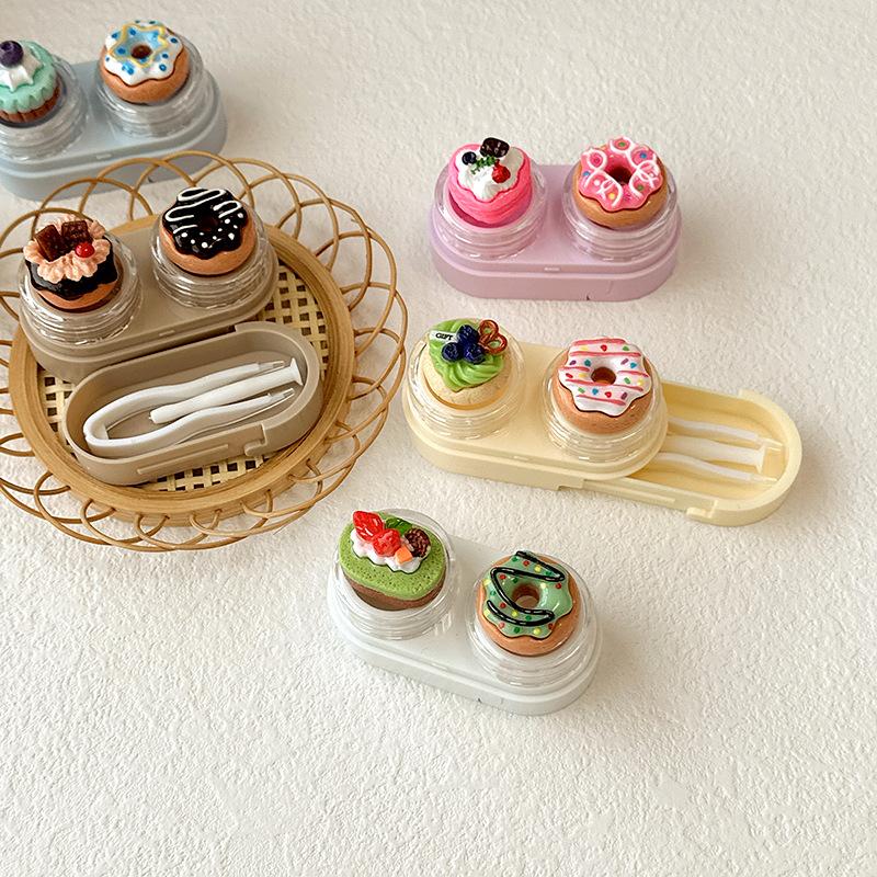 New Product Cute Contact Lens Box Portable Drawer Type Beauty Contact Lens Box Cartoon Care Box Compact Companion Box