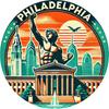Room Decor pc Philadelphia Skyline Metal Sign x inch Round Aluminum Wall Art VintageStyle Home  Office Decor
