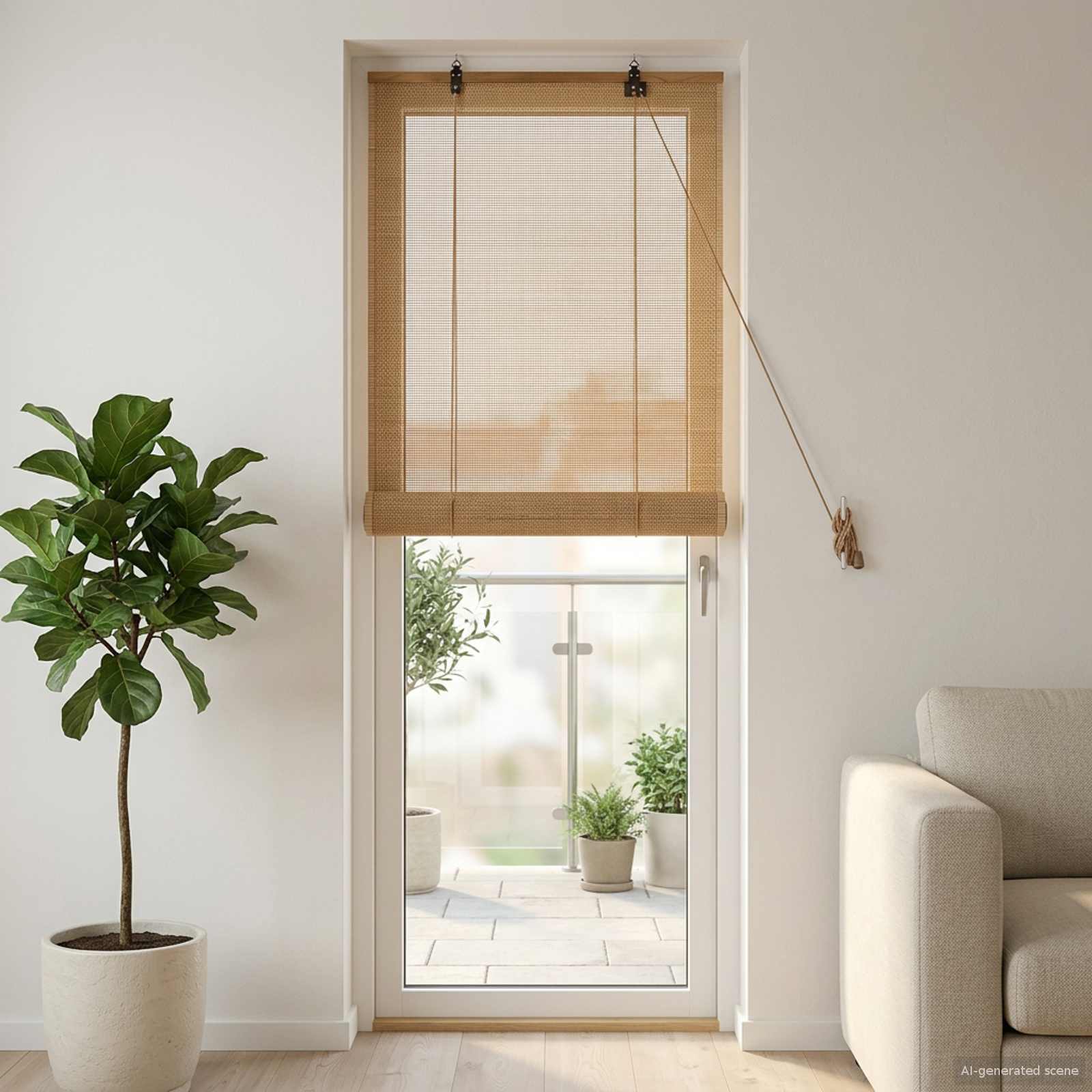 Rollos Braun 60 x 220 cm Bambus