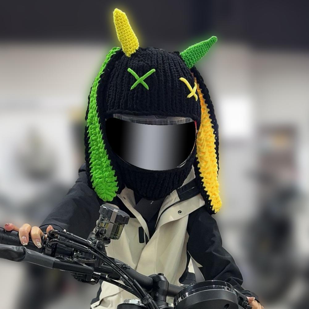 Universal Plush Motorcycle Helmet Cover for Full Rabbit Plush Helmet Covers for Christmas Gifts Motorcycle Helmet Decoration Styling