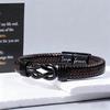 Creative for Son Perfect Gift Stainless Steel r Bracelet Leather Infinity Charm Multi-Laye 2pcs(Bracelet+Card) Elegant