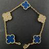 Exquisites Vierblättriges Kleeblatt Armband für Damen Fünf-Blüten Armband Zweiseitiges Natürliches Weißes Perlmutt und Karneol Armband