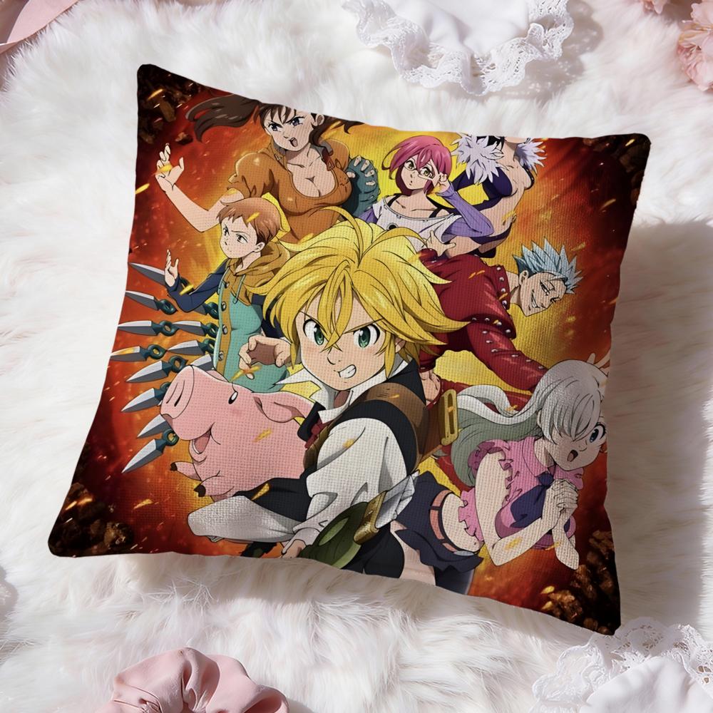 The Seven Deadly Sins Cushion Cover Premium Comfort Reversible Pillow Cove -Two in One Design for Any Room & Car Interior
