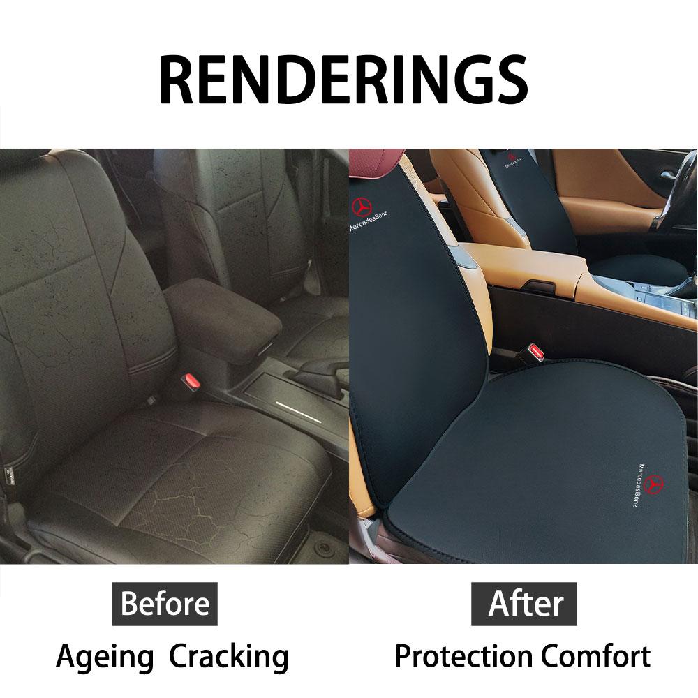 Car Seat Cushion Back Pads Auto Emblem Seat Guard Protective Mats For Mercedes Benz AMG W124 W202 W203 W204 W210 W211 W212 W220