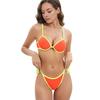 Bikini Set for Women Two Piece Swimsuits Contrasting Color Sexy Top & Thong Set