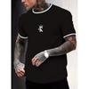 T-shirt a maniche corte casual estiva da uomo giovane alla moda sportiva stampata larga europea-americana