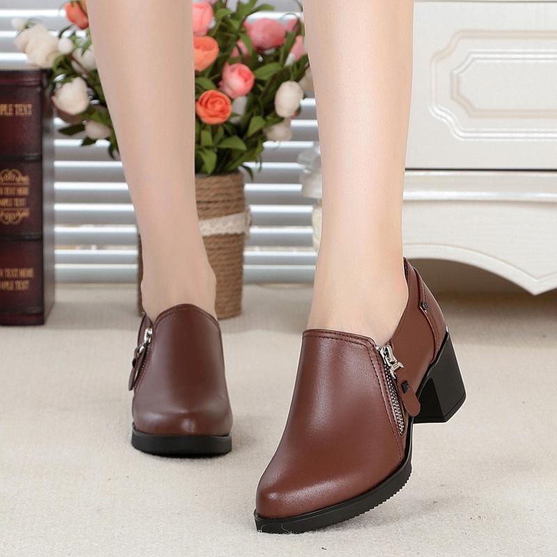 Fashion AIYUQI Ladies Shoes Genuine Leather 2024 Autumn New Large Size 41 42 43 Womens Shoes Women High Heel Shoes Office shoes