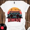 Homeboy Boombox T-Shirt | Retro Sunset Music Tee, Hip Hop, Rap, Music Lovers