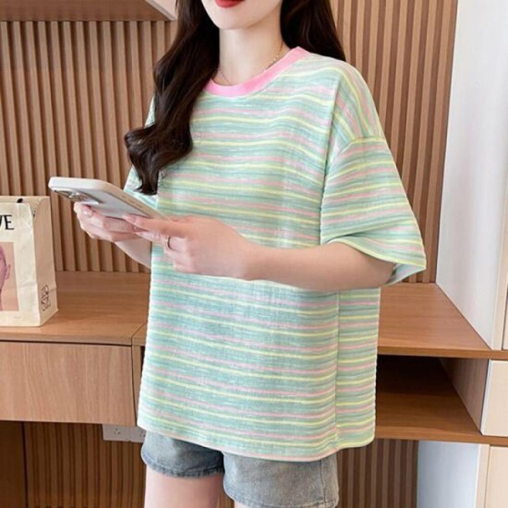 Navava Women Casual STripe Loose FiT T shirT nT2504