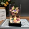 LED Preserved Lampshade with Transparent Cover Square LED Luminous Preserved Flower Cover Soap Bouquet