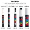 Posca Weißer Marker Pinsel, Permanent Wasserfest Ausbleichsicher Hochglänzend Markierstifte - Felsmalerei/Stofffarbe/Schuh Graffiti/Postergestaltung
