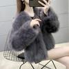Faux Leather Coat Women's Autumn and Winter New Imitation Fox Fur Coat Thickened Long Fur Coat Tide
